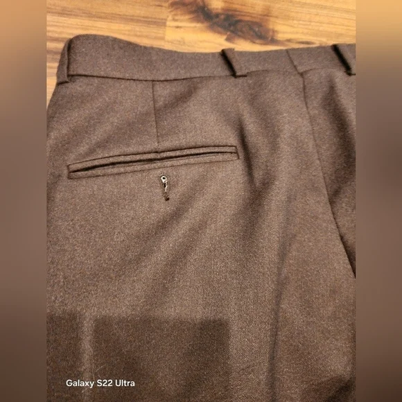 Worsted Wool Pleated Dress Pants - Picture 11 of 12